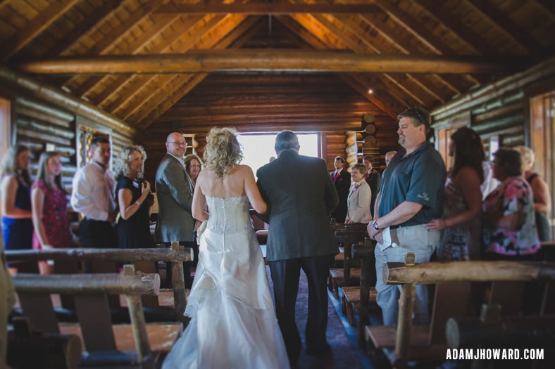 Jackson hole chapel of the Transfiguration Wedding Photograph of Bride and Father