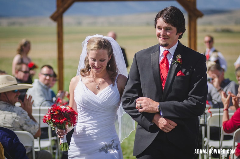 Photograph of Rachel and Ryan Murphy's' wedding at the National Elk Refuge in Jackson Hole, WY