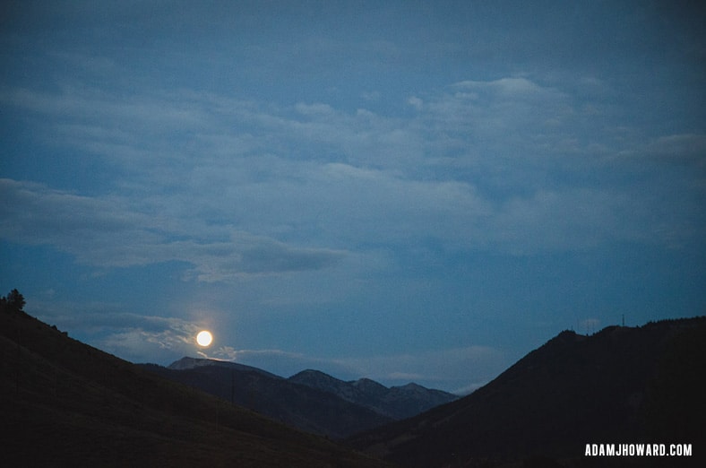 Moon over Jackson Hole Buttes