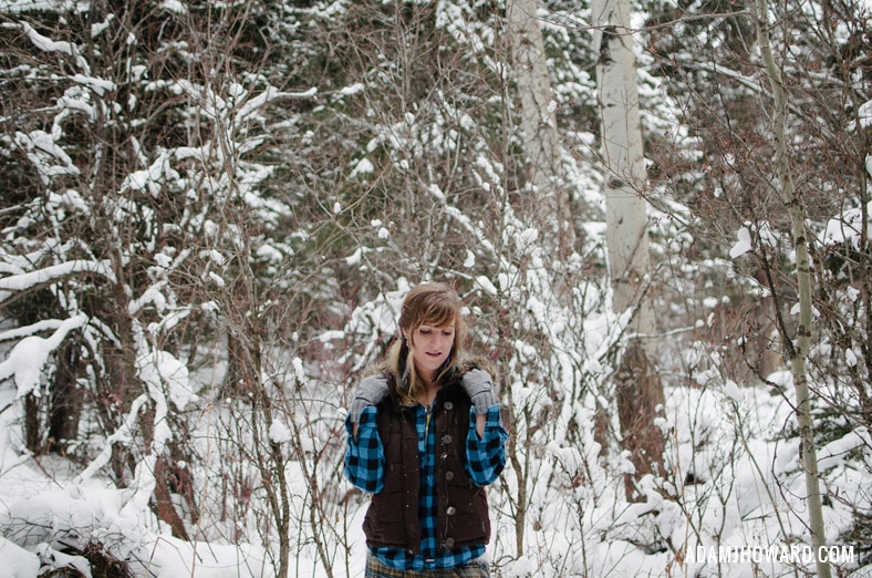 Portrait of Flannel Girl with Vest On